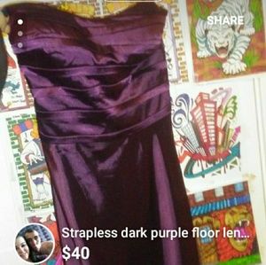 Floor link purple dress